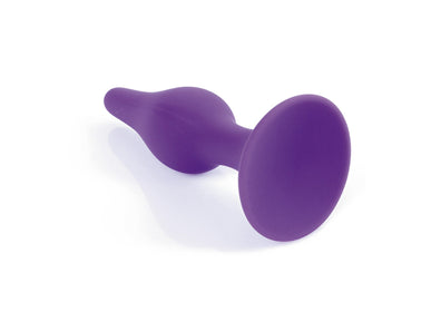 Dop anal din silicon premium Butt Plug Small 10 cm, mov - 64 - 00088